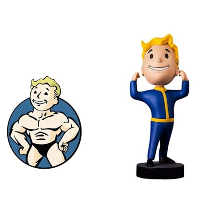 Fallout 4 Vault Boy PVC Action Figur Samlarobjekt Modell Bobblehead Toy Doll Ny