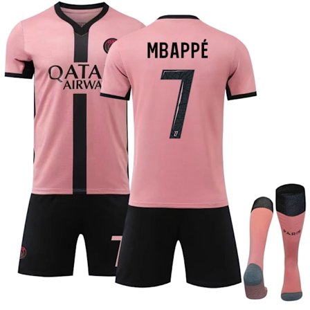 Paris Saint-Germain Fotbollströja för Barn och Vuxen Nr 7 Mbappé