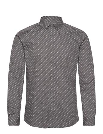 Onssky Life Ls Slm Geoaop Popln Shirt Bf Grey ONLY & SONS