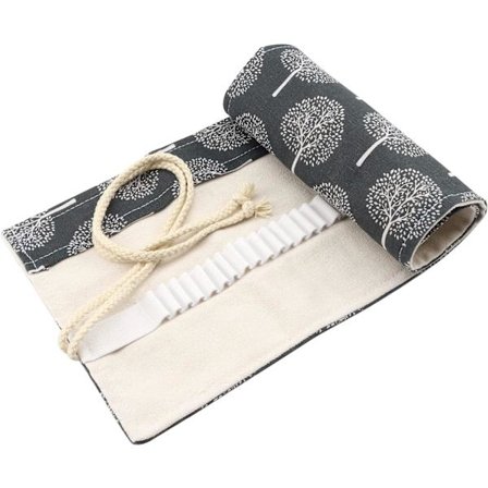 Canvas-kynäpussi, 48 reikää kynäpussi, värikynälaukku