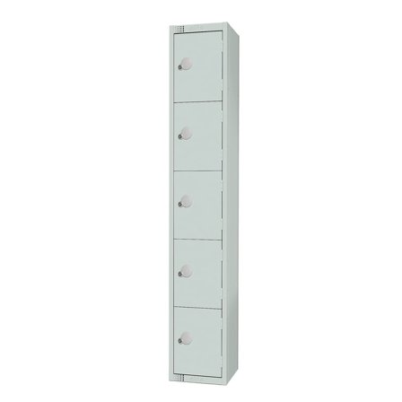 Elite locker, 5 door, 1800x300x300 mm, grey