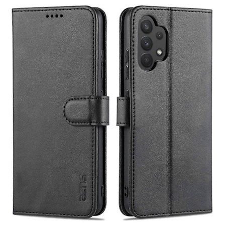 AZNS PU Læder Wallet Stand Telefon Cover Shell til Samsung Galaxy A32 4G (EU Version)