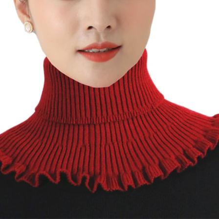 Farfi Tørklæde Højhalset Hudvenlig Elastisk Fiber Komfortabel Dame Neckwear Til Vinter Wine Red
