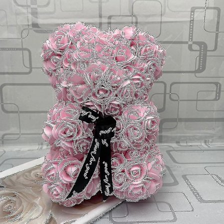 Valentinsdagsgave 25 cm Rose Teddy Bear-9