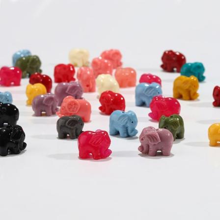 90 Stk Elefantperler Vedhæng Dyreelefantform Perler Charm