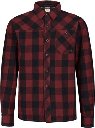 Rab Boundary Shirt ruudullinen kauluspaita, punamusta