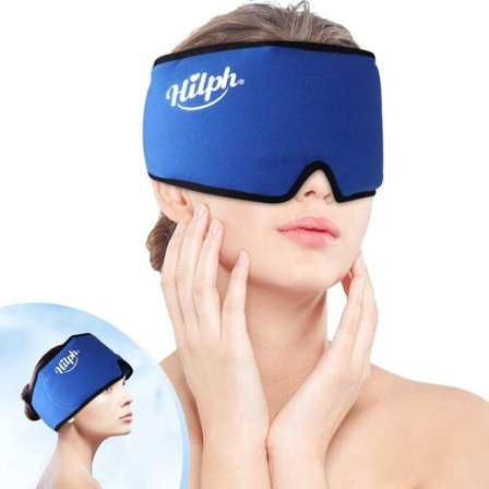 Head Ice Pack Wrap Sleep Justerbar Cap