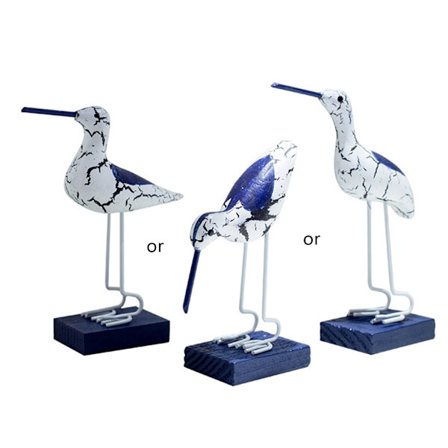 Nordisk Havfugl Skulptur Flotte Træfugle Ornamenter Kyst Strand Middelhavs Festgave Dekoration til Bryllup