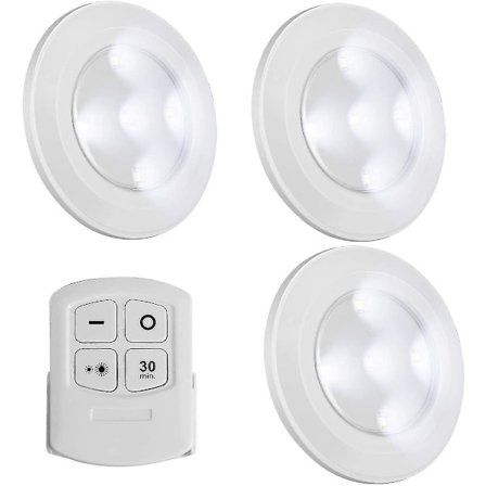 Trådløse LED-pucklys med fjernbetjening, batteridrevet lys