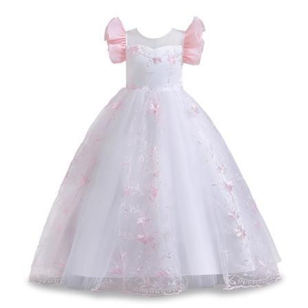 Toddler Mesh Sundress Crew Neck Princess Klänningar