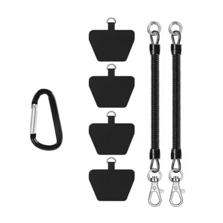 Udtrækkelig lanyard-sikkerhedsline til de fleste mobiltelefoner Universal elastisk rem Telefon Lanyard-sikkerhedsline til udendørs skiløb Multicolor