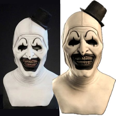 Terrifier 2 Art the Clown Gysermaske Halloween Party Maskerade Horrormasker (FMY)