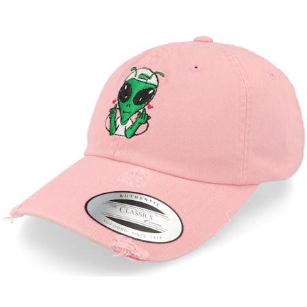 Abducted - Rosa unconstructed Caps - Thug Alien Fu Pink Destroyed Dad Cap @ Hatstore