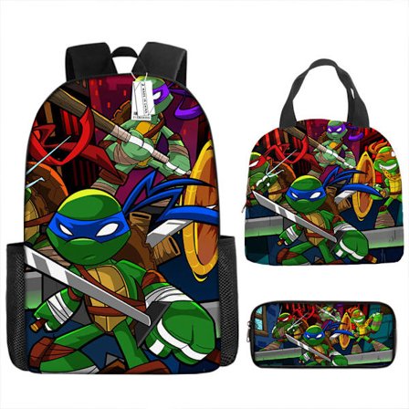 Teenage Mutant Ninja Turtles Ryggsekk, Tegneserie Animasjon Skolesekk Håndholdt Barnas Matpose Blyantveske-C