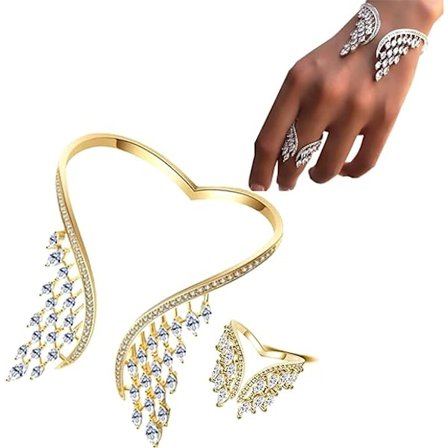 Ängelvingar Armband, Vintage Stil Sterling Silver Armband