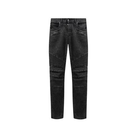 Balmain, Slim-fit Jeans Zwart, Heren, Maat:W33