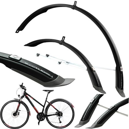 SIMPLA 28" UBIQUIT Skærme til Bycykler - Sort, 50mm