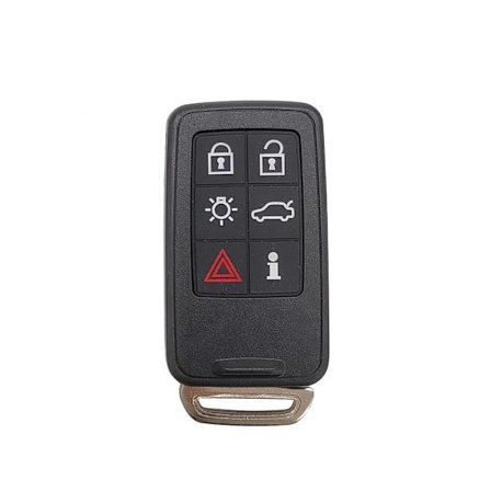 Smart Bilnøkkel Erstatning for Volvo S60 V60 V70 S80 XC70 XC60 2008-2017 6 Knapper Fjernkontroll Nøkkelfri Veske