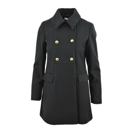 Liu Jo Double-Breasted Jakke In Wool Blend Sort, Dame
