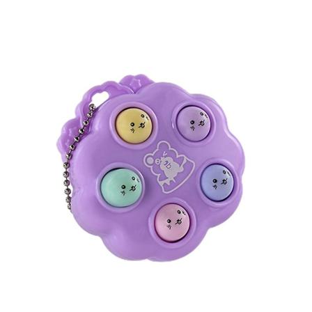 Stress Relief Söta Fidget Toys Nyckelring Whack Dimple Board Lila