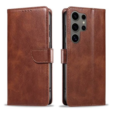 S24 Ultra - Elegant Läderplånboksfodral i 6 färger