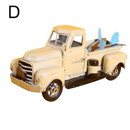 Snygg vintage metall rustik pickup truck skrivbordsdekorationer hemkontorsdekor