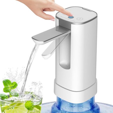 2025 Senaste Modell Vattenpump för 19-liters Dunk, Bärbar Elektrisk Kvantitativ Dricksvattendispenser med Fingeravtrycksupplåsning