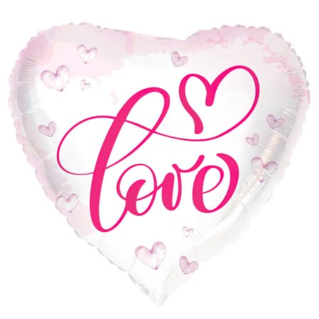 Folioilmapallo Sydämenmuotoinen Love