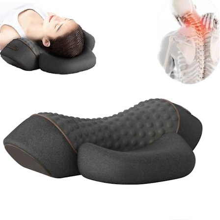 Ergonomisk Cervikal Memory Foam Nakkepude med Elektrisk Massage