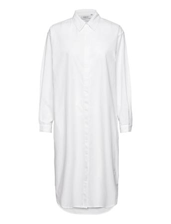 Haddis Ls Long Shirt Knelang Kjole Hvit MOSS COPENHAGEN