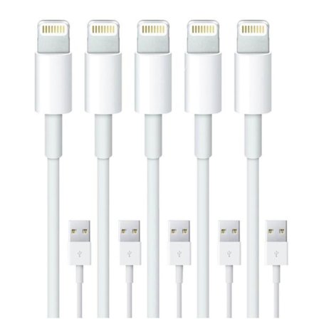5PCS 2M Lightning Charger For iPhone Xs/ Max/X/8/7/6/5SE/5S iOS