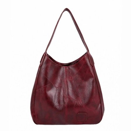 Bella Handväska Dam Vintage Mjuk Pu Väska Stor Kapacitet Dam Axelväska Med Topphandtag