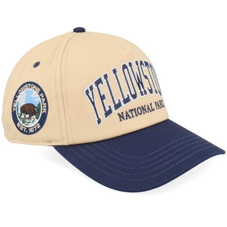 American Needle - Beige adjustable Casquette - Yellowstone Np Roscoe Beige/Navy A-Frame Adjustable @ Hatstore