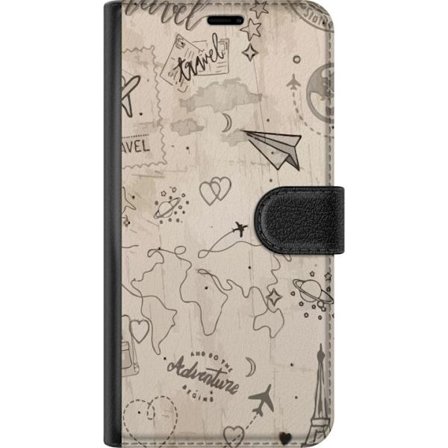 Kompatibel Tegnebogsetui til Xiaomi 15 Pro Fremtidig pansret helt i pink og guld med glødende energi i en dramatisk neonmiljø