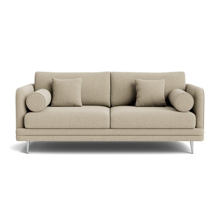 Florence 2 personers sofa - Nordic Mørk beige - 190x95x82cm - Inkl. 4 Puder - Elegant & Robust 2-Personers Sofa