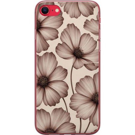 Kompatibel Mobilcover til Apple iPhone SE (2020) Bløde blomster i tidløs beige elegance