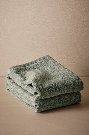 Jotex - Handdoek 2-pak 50x70 Cm Grijs Groen Grijs groen - DARCY - Koop Handdoeken bij Jotex