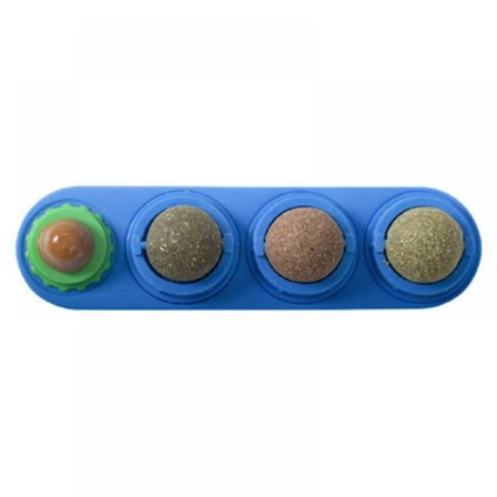 Kattmynta Boll Leksak för Katt Slickning, Naturliga Ätbara Kattmynta Snacks, Rotera