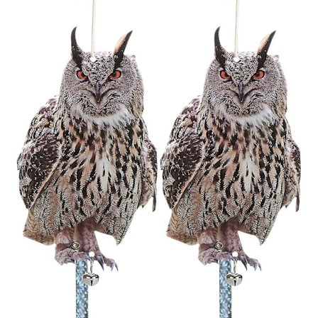 2 kpl Pöllö Linnunpelätin Heijastavalla Teipillä, Linnun Karkotin Laitteet Pelottamaan Lintuja Kyyhkysiä Pois Puutarhasta Kattoilta Terassilta 