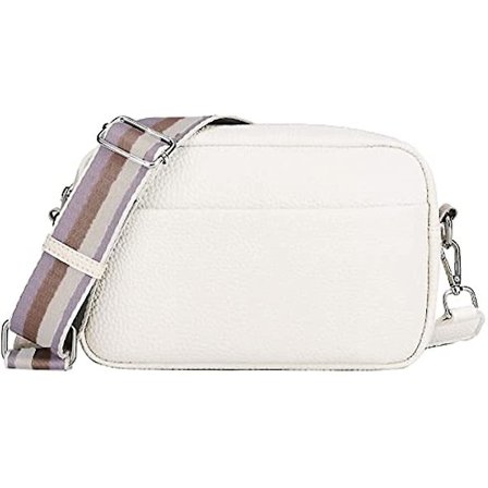 Skulderveske for kvinner, liten PU-lær kamera veske, crossbody veske