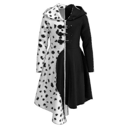 Cruella De Vil Kostymedress Halloween Karnevaldrakt for kvinner jenter_s.XXXL.Voksen