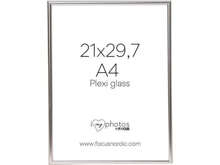 Ram A4 aluminium/plexiglas vit - Lyreco - Kontorsmöbler och inredning - Tavlor ställ och ramar - Fotoramar