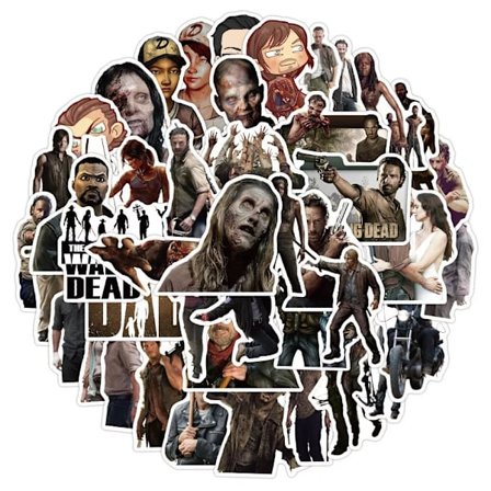 50X The Walking Dead TV Zombie Negan Rick Stickers Suvival Apocalypse Show Game