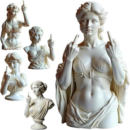 Venus-patsas - Rohkea kreikkalainen jumalatar Afrodite-hartsimuoto, Venus-rintakuva roomalaiseen tyyliin asenteella, ainutlaatuinen hyllysisustus 