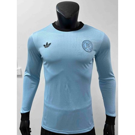 25-26 Tyskland 125 års jubilæum Blå Langærmet Spiller Fodbold T-shirt S-3XL