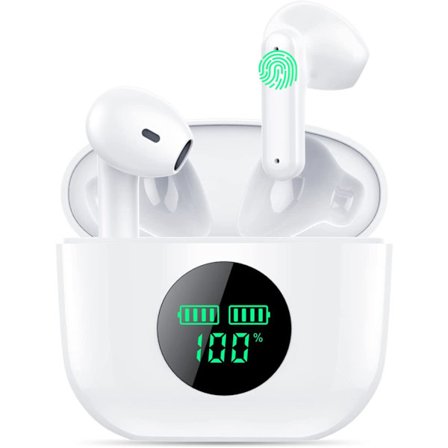 Ekte trådløse ørepropper, Bluetoth 5.2 øretelefoner i øret, 32H Pla