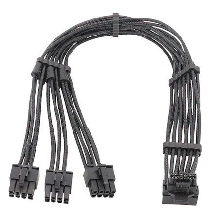 3x 4x 8-pin hann til 12VHPWR PCIE5.0 16-pin ATX3.0 modulær kabel for RTX40-serien grafikkort pålitelig tilkoblingsledning