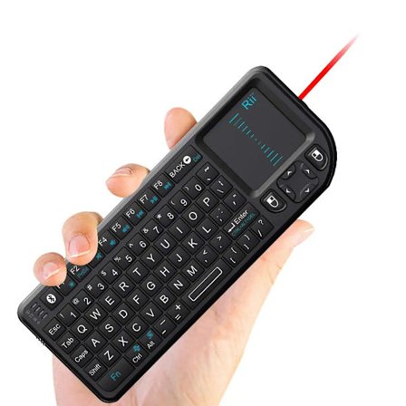 K02+ Trådløs Bluetooth Med laser Rii Mini Tastatur TouchPad Mus for PC Bærbar PC