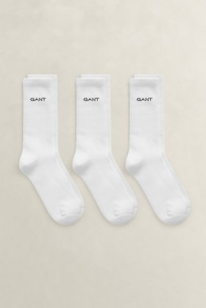 GANT Herren 3er-Pack Sportsocken (43-45) Weiß