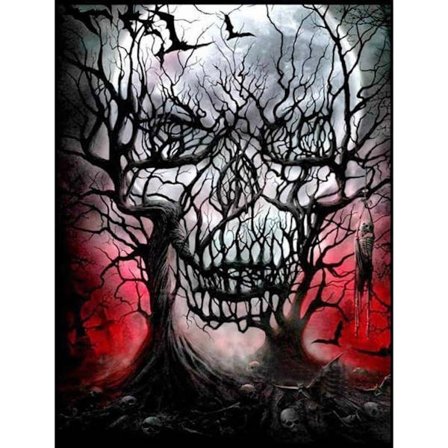 30 × 40 Metsän kallopään timanttimaalaus (30 * 40,